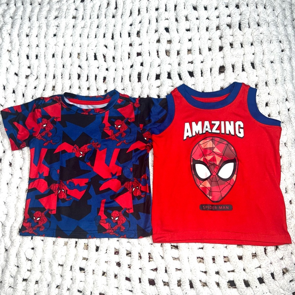 Spider-Man Boys Tank Top/T Shirt Top Set 18m
